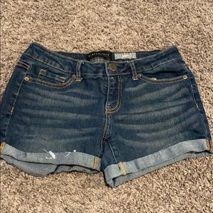 Aeropostale Blue Midi Jean Shorts